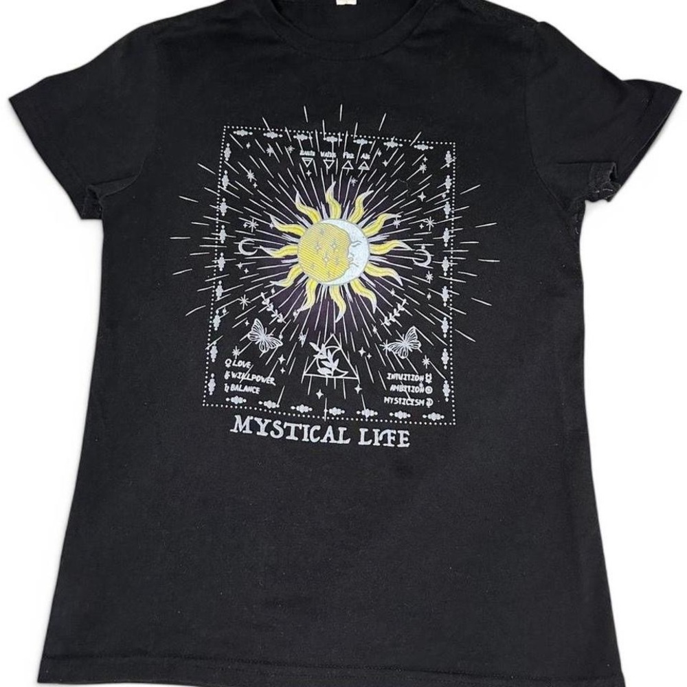 Mystical Life Black Graphic Tee
